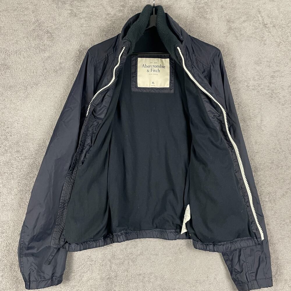 Abercrombie & Fitch Jacket Women XL Navy Windbreaker Outdoor Retro Moose - Picture 4 of 16